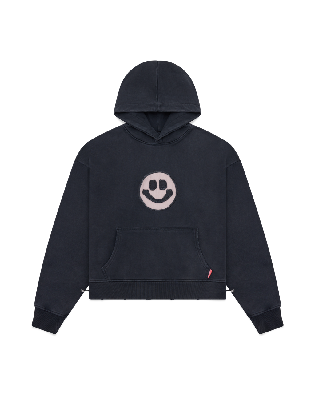 VINTAGE BLACK ROSE SMOKE SMILEY HOODIE
