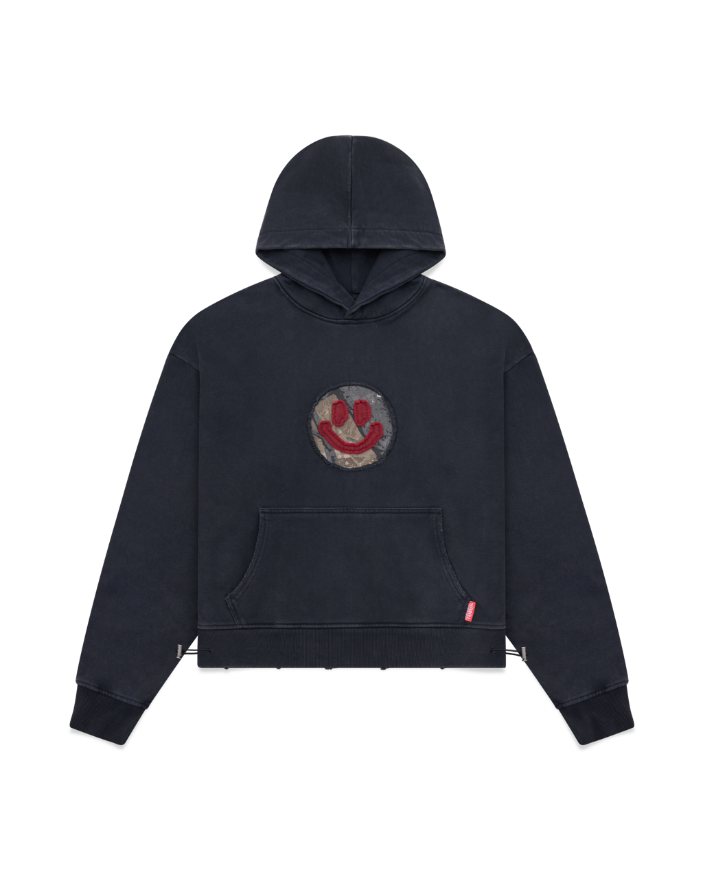 VINTAGE BLACK CAMO SMILEY HOODIE