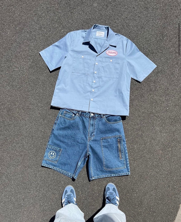 THE CARPENTER JORTS AND PATCH SHIRT
