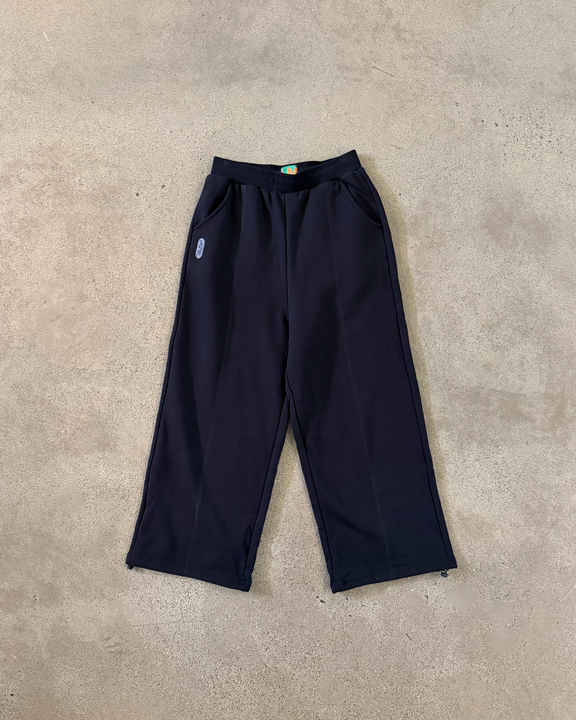 BLACK PANELLED TRACK PANTS