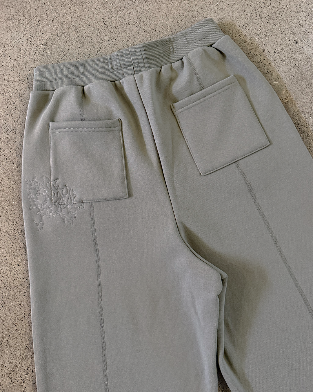 OLIVE PANELLED TRACK PANTS