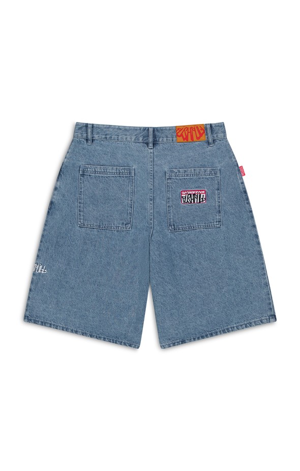 STICKER SLAP DENIM SHORTS