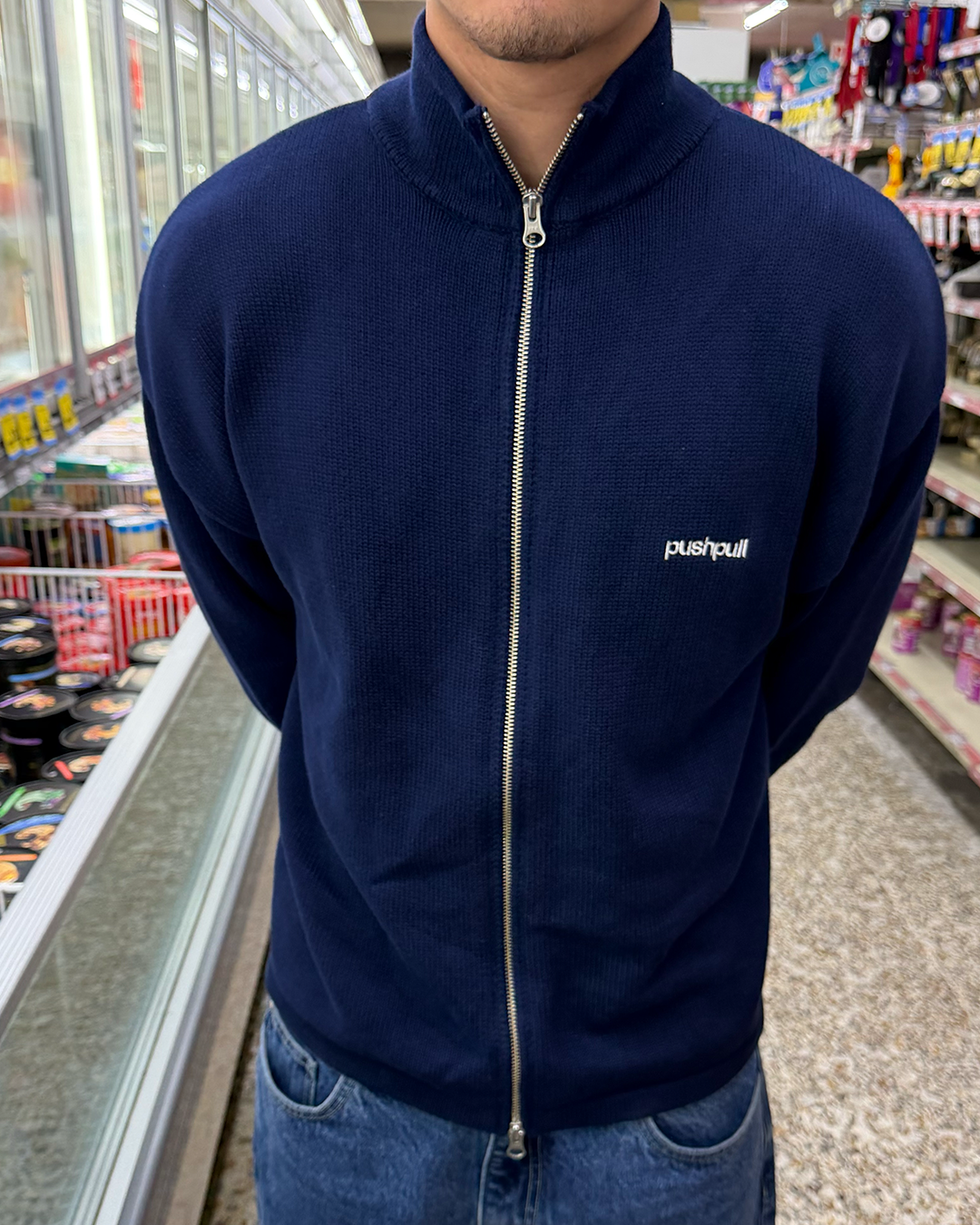 NAVY PP19 SPORT ZIP KNIT