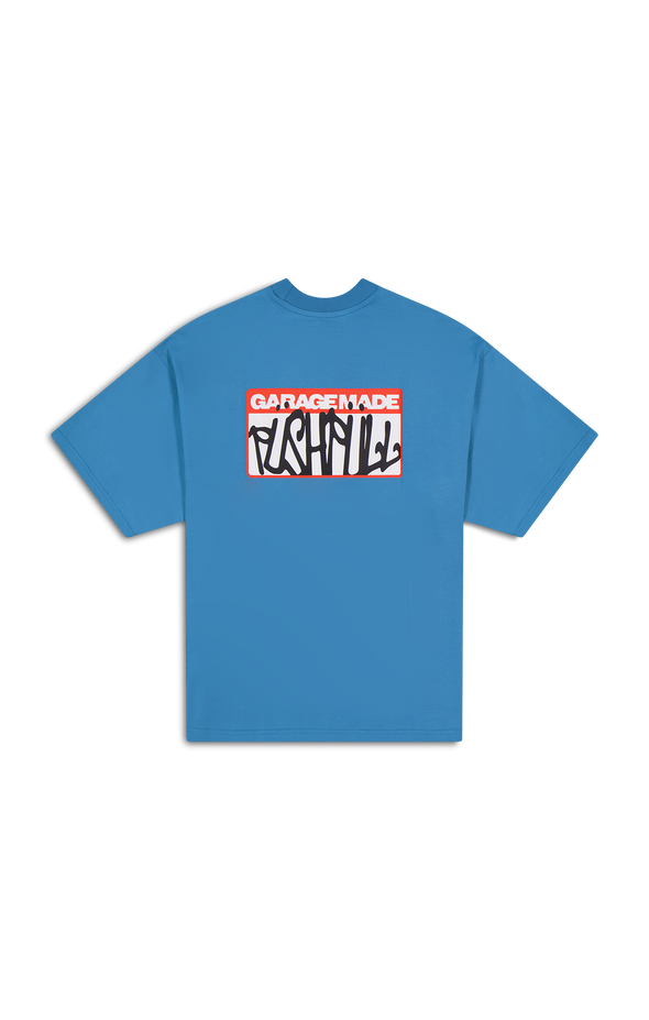 BLUE STICKER SLAP TEE