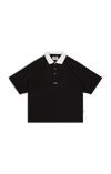 BLACK/WHITE MOCKERY POLO