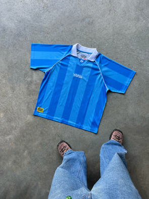 PUSH PULL AWAY SOCCER JERSEY (BLUE STRIPES)