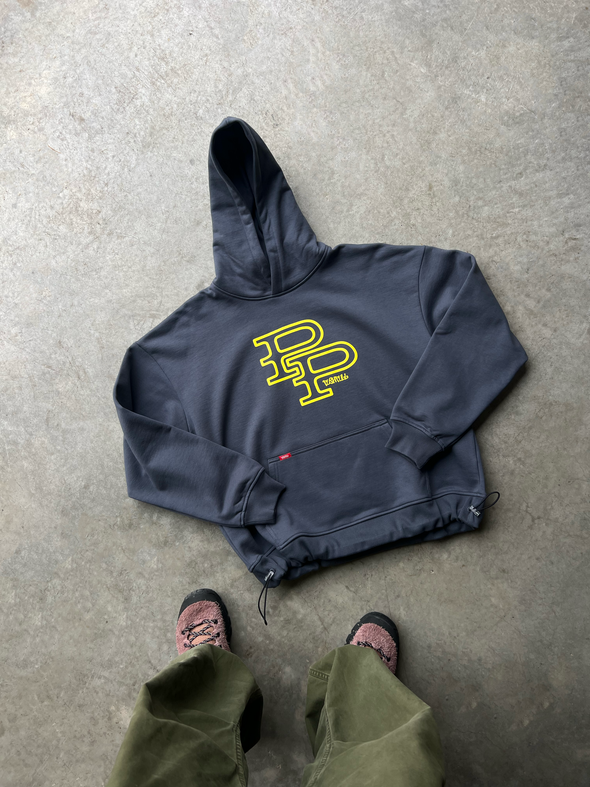 CHARCOAL BLUE/YELLOW MARKET HOODIE