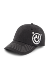 BLACK/WHITE SMILEY IRONY CAP