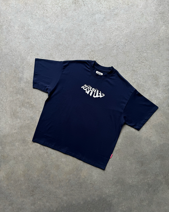 NAVY EGYPTIAN SCRIPT TEE