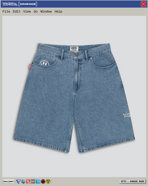 STICKER SLAP DENIM SHORTS