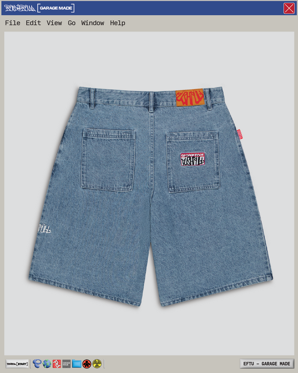 STICKER SLAP DENIM SHORTS