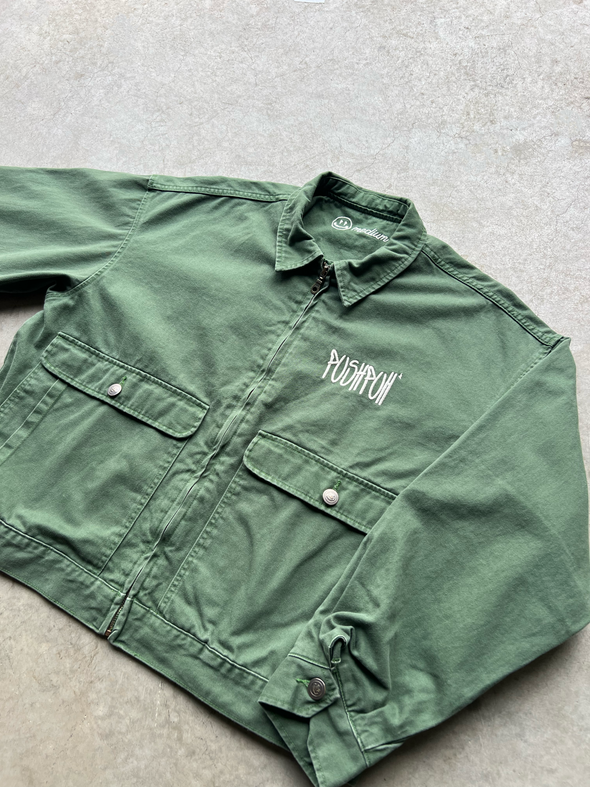 VINTAGE GREEN CANVAS JACKET