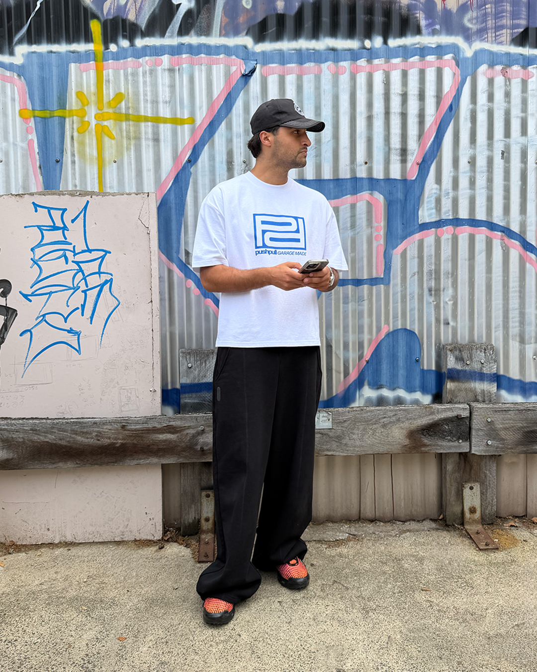 BLUE DOUBLE "P" TEE
