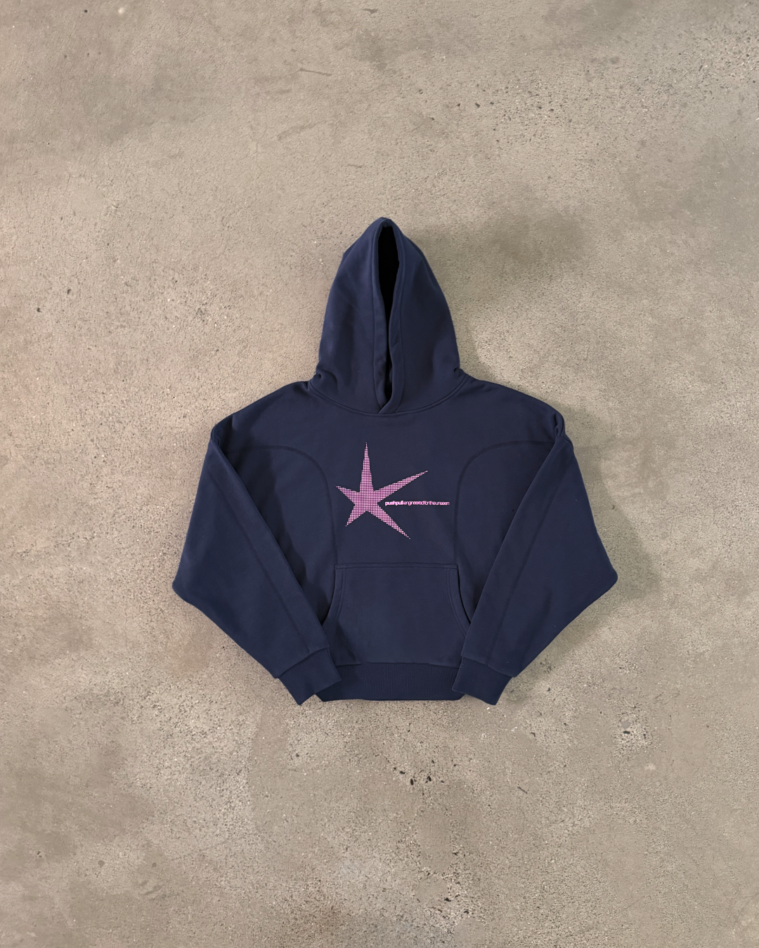 PINK STAR PANELLED HOODIE