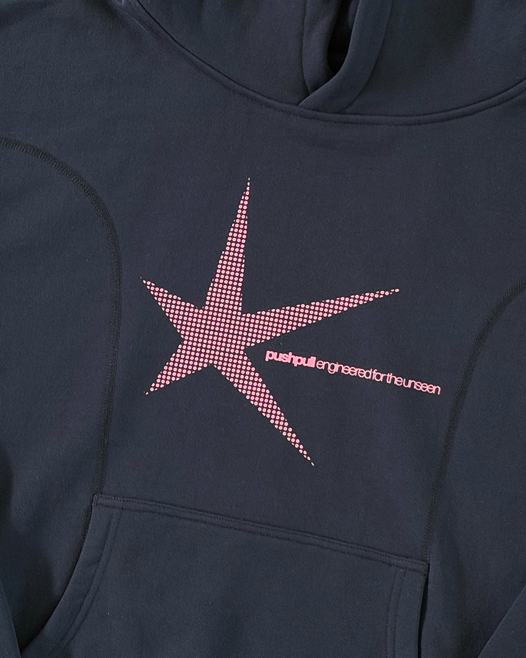 PINK STAR PANELLED HOODIE