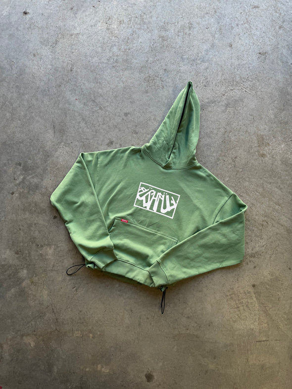 GREEN BOX LOGO SCRIPT HOODIE