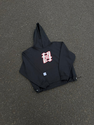CHARCOAL/RED HOODIE