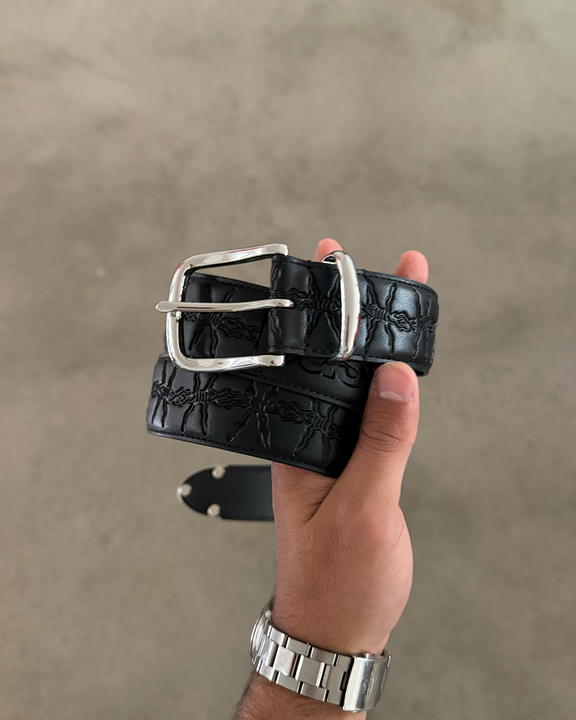 BLACK BARB WIRE BELT