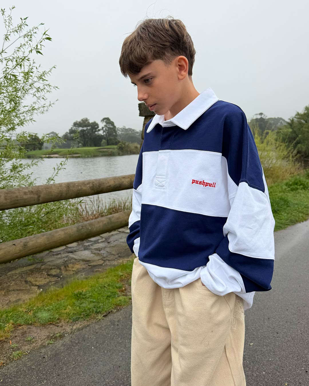 BLUE & WHITE PP RUGBY JUMPER