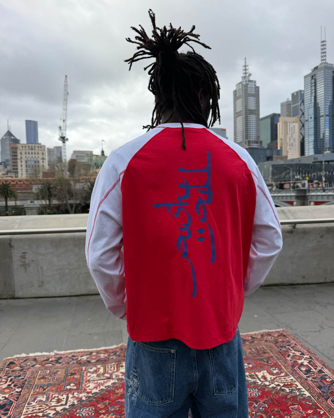RED 2-TONE RAGLAN