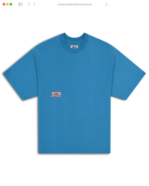 BLUE STICKER SLAP TEE