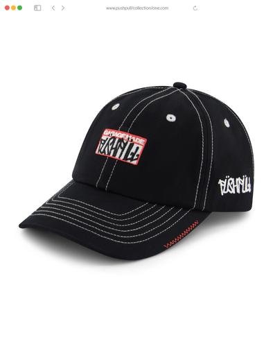 STICKER SLAP BLACK WASHED CAP