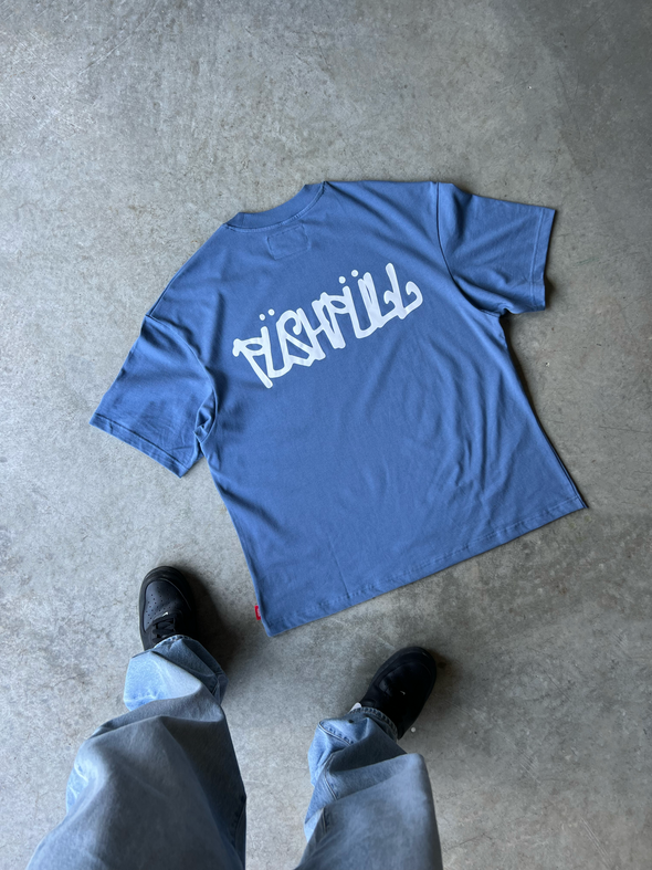 ICECUBE BLUE SCRIPT TEE