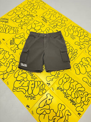 CHARCOAL ARMY CARGO SHORTS